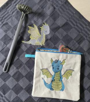 Vollstickdatei Drachen Ellie und Fritzi